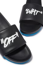 Quotes Leather Sliders
